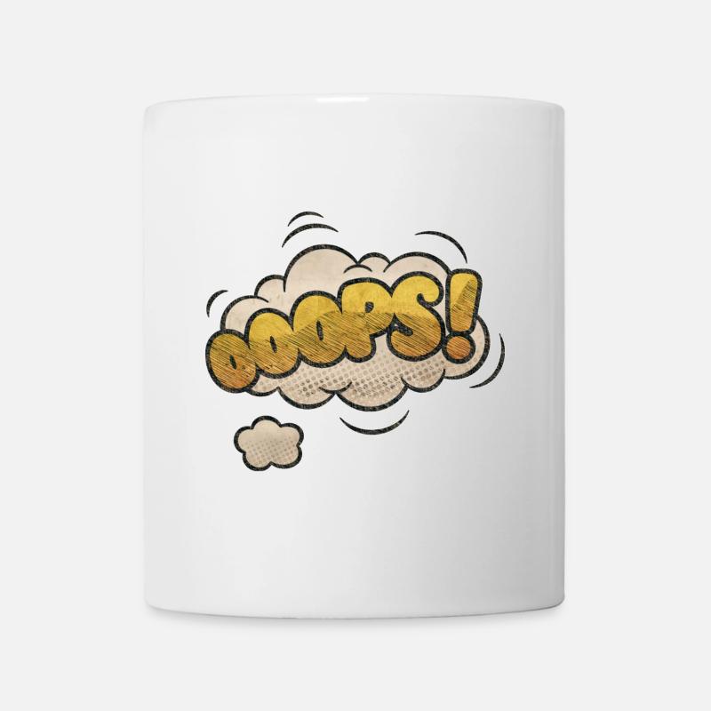 Comic Ooops Lustiger Pop Art Spruch - Tasse - Weiß