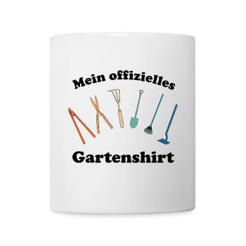 Mein offizielles Gartenshirt Retro Gartenwerkzeug - Tasse - Weiß - Vorne