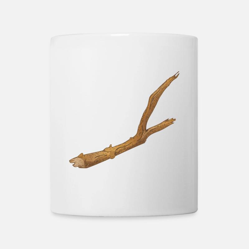 une branche cassée d’un arbre - Mug blanc - blanc