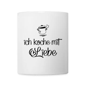 Kochen mit Liebe - Tasse - Weiß - Vorne