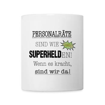 Personalrat Personalräte Betriebsrat Superhelden - Tasse - Weiß - Vorne