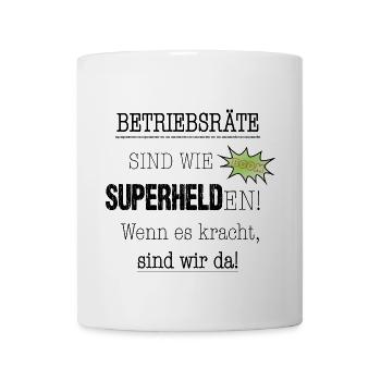 Betriebsrat Personalrat Superheld DANKESCHÖN - Tasse - Weiß - Vorne