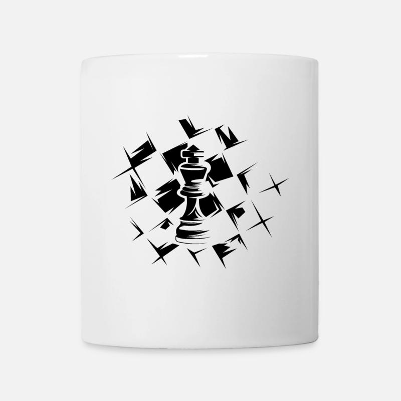 Schach König Symbol Illustration Logo icon Grafik - Tasse - Weiß