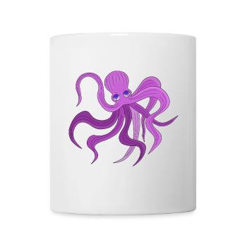 Ein flauschiger Oktopus, der Tentakel schwingt - Tasse - Weiß - Vorne