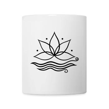 Lotus Lotusblume Yoga - Tasse - Weiß - Vorne
