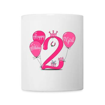 Joyeux anniversaire 2 Baby Girl - Mug blanc - blanc - Devant