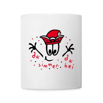 Fasching mit Konfetti, Karneval - Tasse - Weiß - Vorne