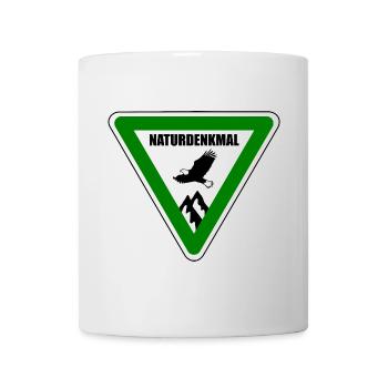Naturdenkmal, Schild, Natur, Urgestein, Natur - Tasse - Weiß - Vorne