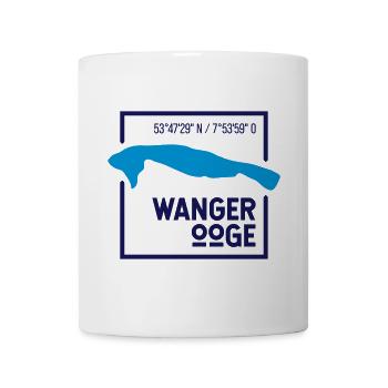 Wangerooge | Carte Contour minimaliste - Mug blanc - blanc - Devant