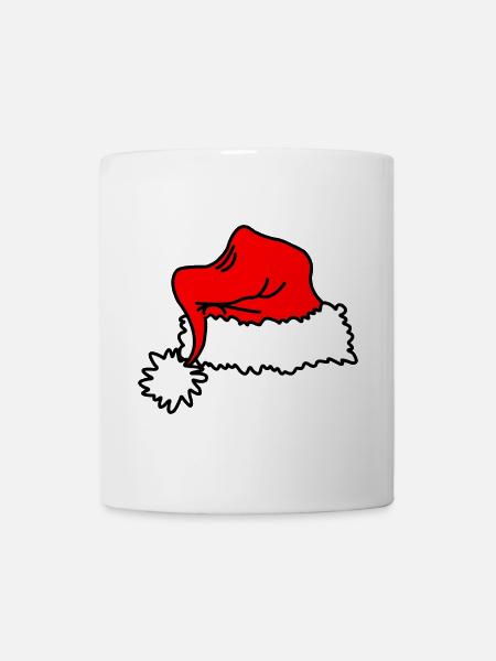 Rote Weihnachtsmütze - Tasse - Weiß
