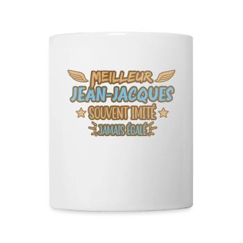 Meilleur Jean-Jacques souvent imité jamais égalé - Mug blanc - blanc - Devant