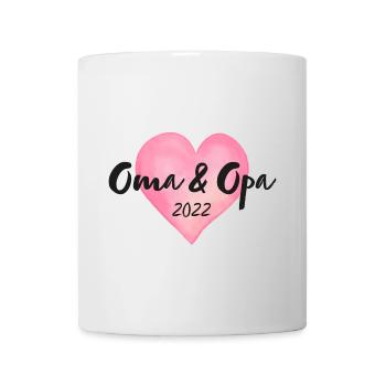 Oma & Opa 2022 Herz - Tasse - Weiß - Vorne