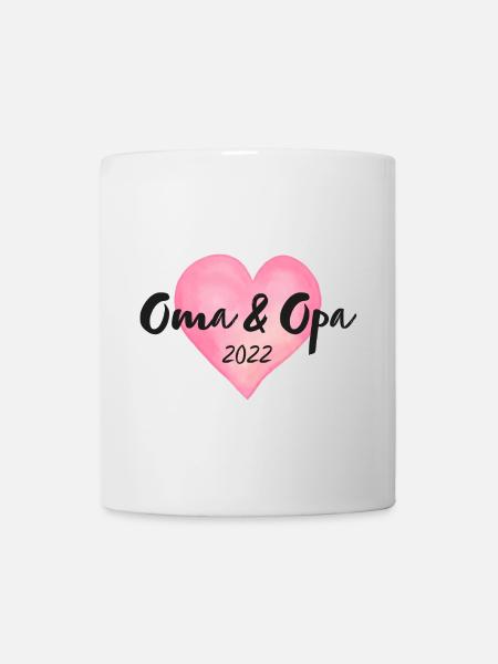 Oma & Opa 2022 Herz - Tasse - Weiß