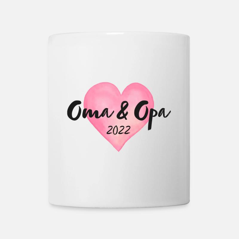 Oma & Opa 2022 Herz - Tasse - Weiß