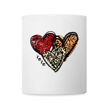 Leopard Hearts Trio - Tasse - Weiß - Vorne