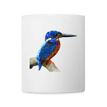 Conception d’oiseaux martin-pêcheurs : cadeau de pêche à la nature - Mug blanc - blanc - Devant