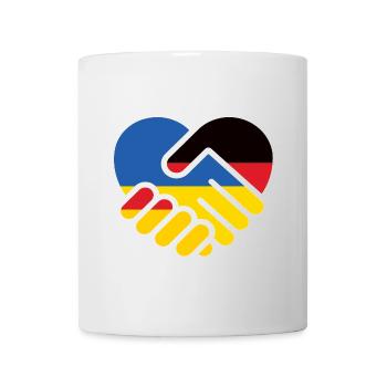 Solidarity Heart GermanyUkraine - Mug - white - Front