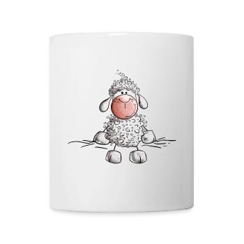 Petits moutons I Drôle de mouton Je m’amuse - Mug blanc - blanc - Devant