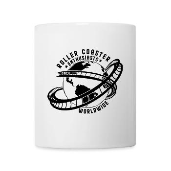 Roller Coaster Enthusiasts Worldwide Globe - Mug - white - Front
