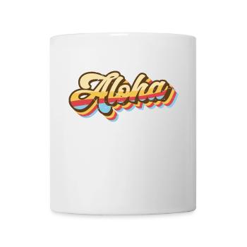 Aloha Surfer Palms Beach Retro Hawaii Beach 70s - Mug - white - Front