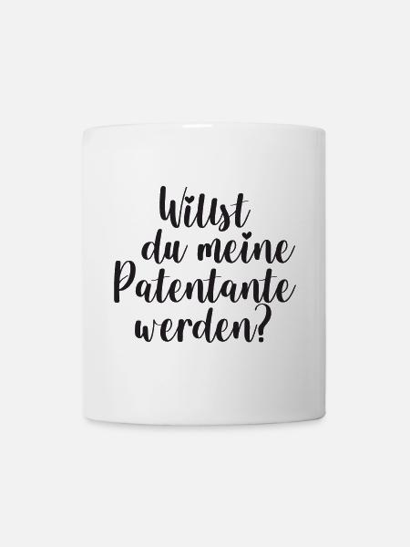 Patentante Frage Geschenk Patin - Tasse - Weiß