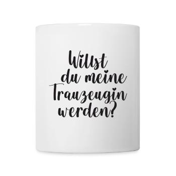 Trauzeugin Frage Hochzeit Geschenk Team Bride - Tasse - Weiß - Vorne