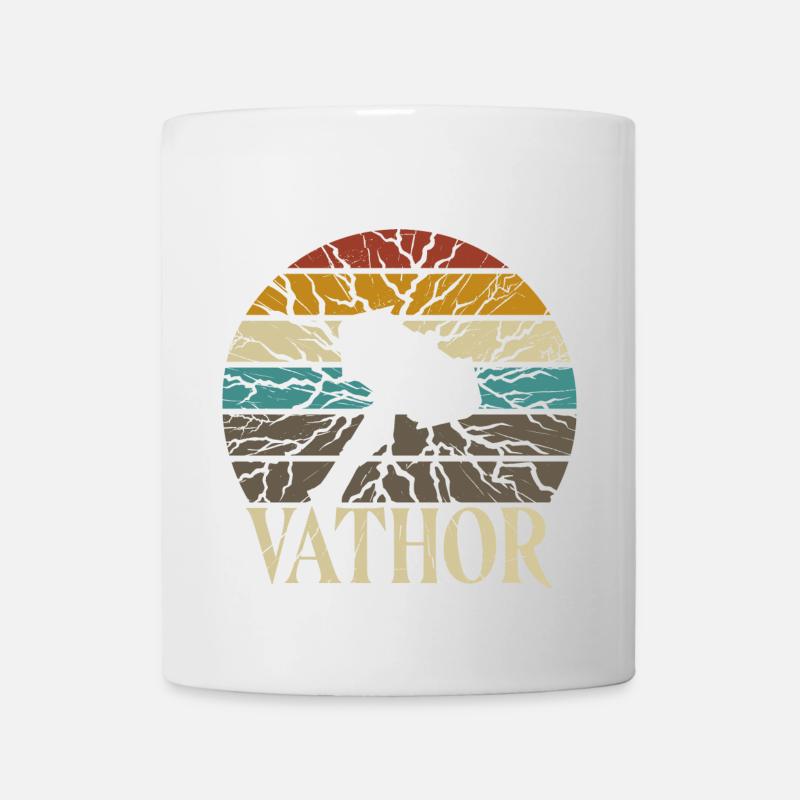 Fathor Vathor Vater Thor Hammer Vatertag Geschenk - Tasse - Weiß