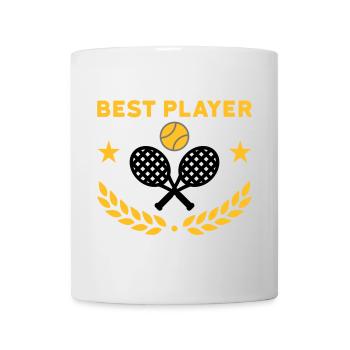 Best player (Tennisschläger, Tennisball) - Tasse - Weiß - Vorne