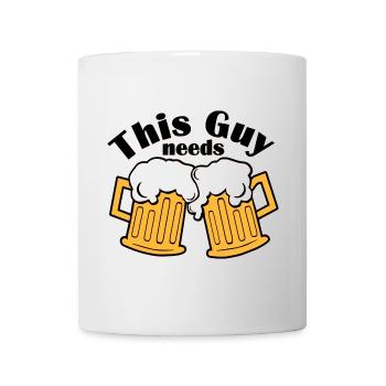 Double Beer Mugs Cheers Design - Mug - white - Front