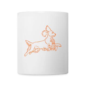 Springer Spaniel in orange - Mug - white - Front