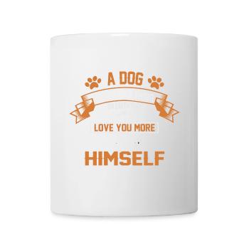 Hund und Selbstliebe Zitat - Tasse - Weiß - Vorne