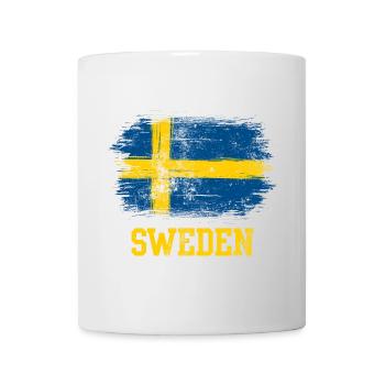 Sweden Brush Flag Graphic - Mug - white - Front