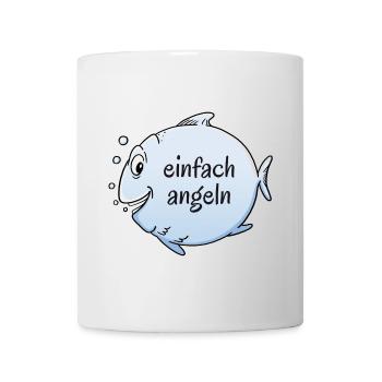 einfach angeln - Tasse - Weiß - Vorne