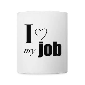 J’aime mon travail - Mug blanc - blanc - Devant