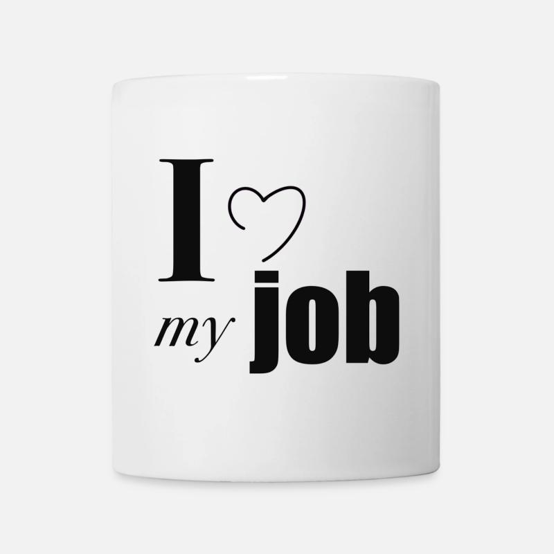 J’aime mon travail - Mug blanc - blanc