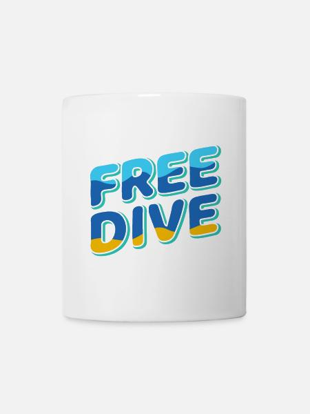 Freedive - One Breath Diving - Freediving World - Tasse - Weiß