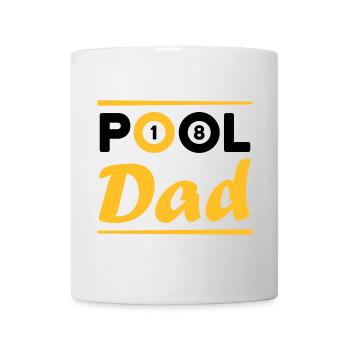 Pool dad (Billardkugeln 1 und 8, Billardqueues) - Tasse - Weiß - Vorne