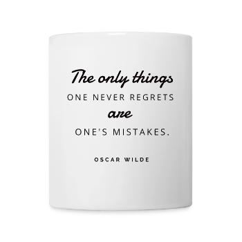 T shirt Oscar Wilde citation - Mug blanc - blanc - Devant