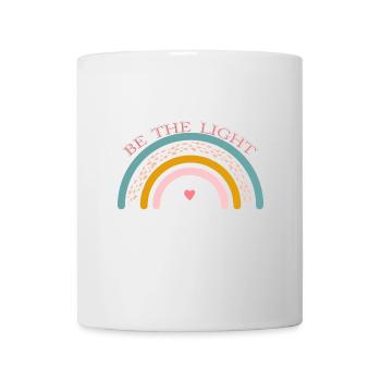 BE THE LIGHT! Regenbogen - Tasse - Weiß - Vorne