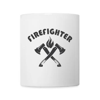 Feuerwehr Mann Axt Symbol Logo icon Grafik - Tasse - Weiß - Vorne