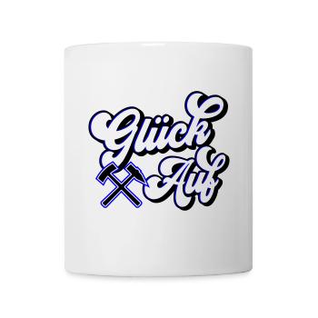 Glück auf Hammer und Schägel | Farben änderbar - Tasse - Weiß - Vorne