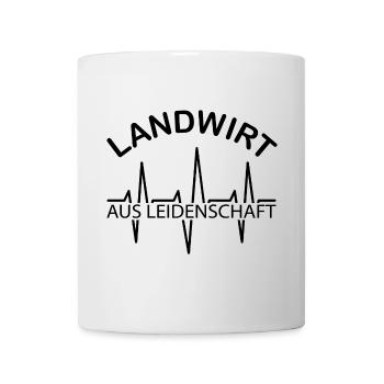 Landwirt aus Leidenschaft Bauer Puls Herzschlag - Tasse - Weiß - Vorne