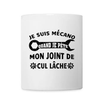 je suis mécano cadeau humour mécanicien drôle - Mug blanc - blanc - Devant