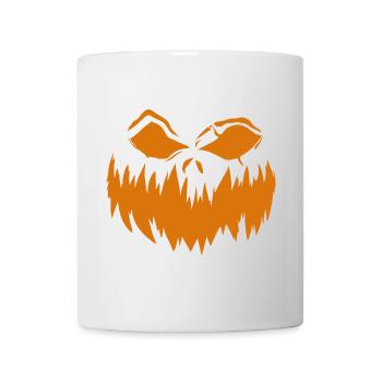Grimace de citrouille 3 - Mug blanc - blanc - Devant