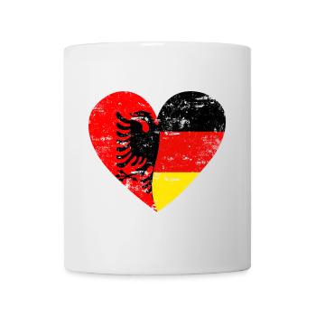 Albanie Allemagne Drapeau Cœur - Mug blanc - blanc - Devant