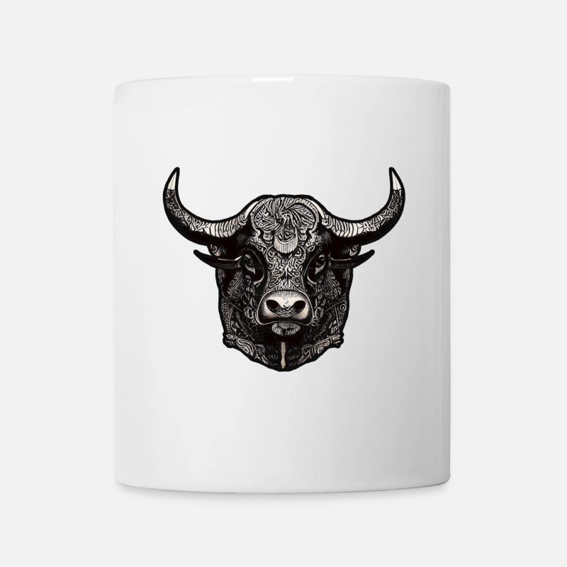 Stierkopf - Tasse - Weiß