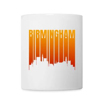 Birmingham Skyline Neon Stripes - Mug - white - Front
