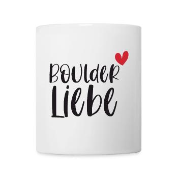 Bouldern Boulderliebe Berge Klettern Geschenk - Tasse - Weiß - Vorne