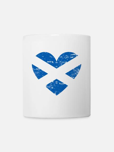 Écosse Flag Heart - Mug blanc - blanc