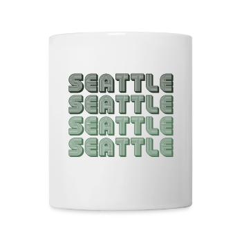 Motif de blocs de Seattle - Mug blanc - blanc - Devant